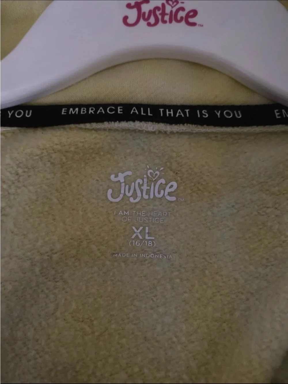 Justice soft yellow